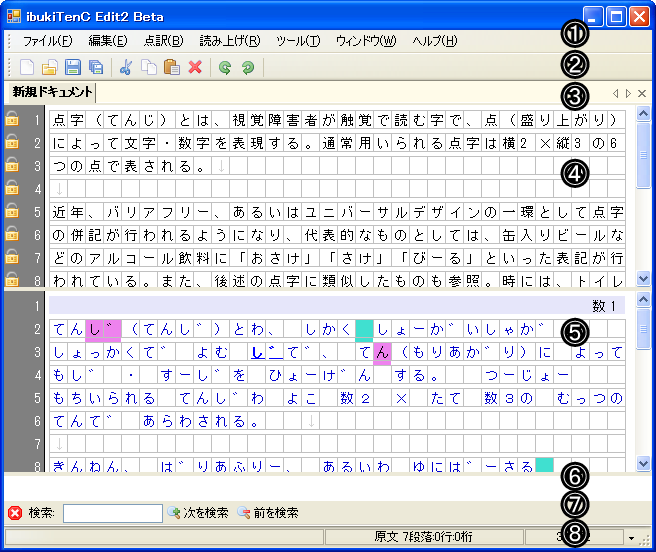 各部分の名称の解説