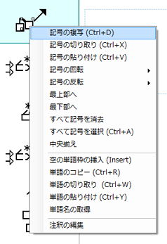 記号操作メニュー